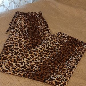 Angee silky cheetah print lounge pants Size L